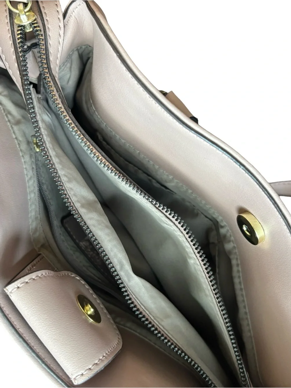 Anne Klein Blush Pink Leather Shoulder Satchel